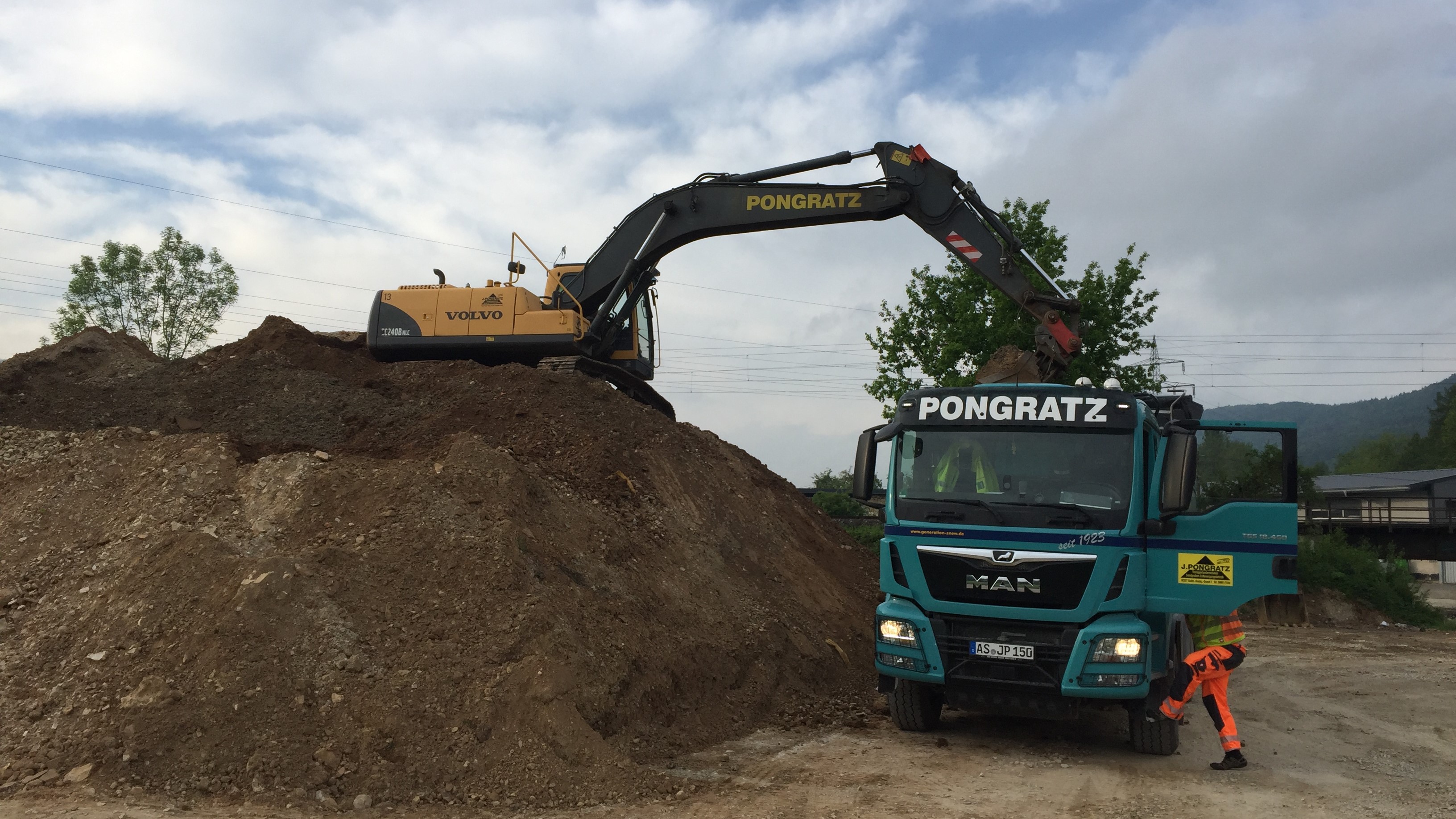 Stabilisierung eines Baugraben