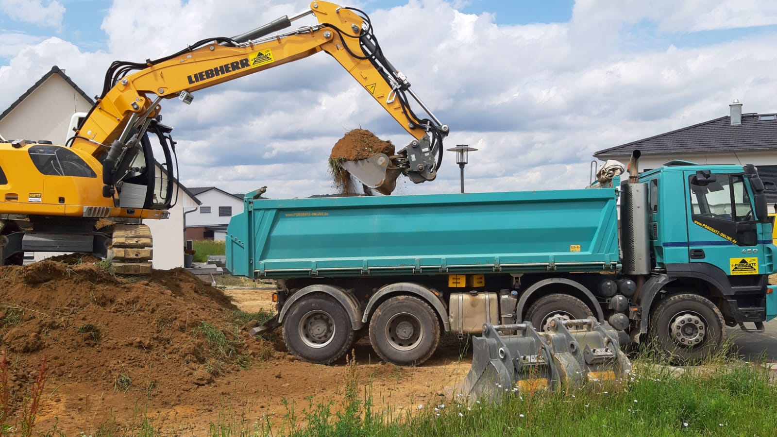 Erdarbeiten im Neubaugebiet
